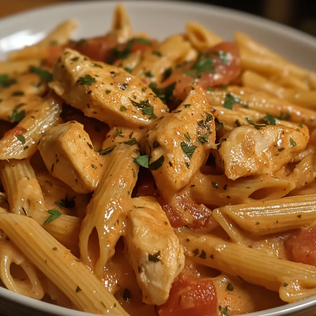 Delicious Pasta with Pink Sauce and Chicken Recipe 4 Pasta with pink sauce and chicken