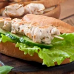 Grilled chicken caesar salad sandwich